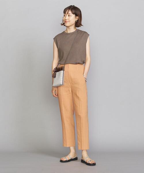 BEAUTY&YOUTH UNITED ARROWS（ビューティーアンドユースユナイテッドアローズ）の「BY 麻ブレンドクルーネックノースリーブカットソー（Tシャツ/カットソー・レディース・ホワイト/ブラック/ピンク/オリーブ/ライラック・FREE）」の12枚目の写真