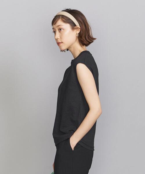 BEAUTY&YOUTH UNITED ARROWS（ビューティーアンドユースユナイテッドアローズ）の「BY 麻ブレンドクルーネックノースリーブカットソー（Tシャツ/カットソー・レディース・ホワイト/ブラック/ピンク/オリーブ/ライラック・FREE）」の13枚目の写真