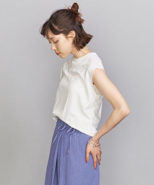BEAUTY&YOUTH UNITED ARROWS（ビューティーアンドユースユナイテッドアローズ）の「BY 麻ブレンドクルーネックノースリーブカットソー（Tシャツ/カットソー・レディース・ホワイト/ブラック/ピンク/オリーブ/ライラック・FREE）」の15枚目の写真