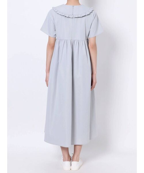 merry jenny（メリージェニー）の「フリルbigカラーミモレワンピース（ワンピース・レディース・ライトブルー/ブラック/ベージュ・FREE）」の14枚目の写真