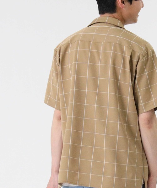 PLUS ONE（プラスワン）の「【接触冷感】【PLUS ONE】ストレッチ開襟半袖シャツ / 吸水速乾（シャツ/ブラウス・メンズ・ネイビー×ホワイト/ブラック/オフホワイト/グリーン/ターコイズブルー/ベージュ・L/M/XL）」の21枚目の写真