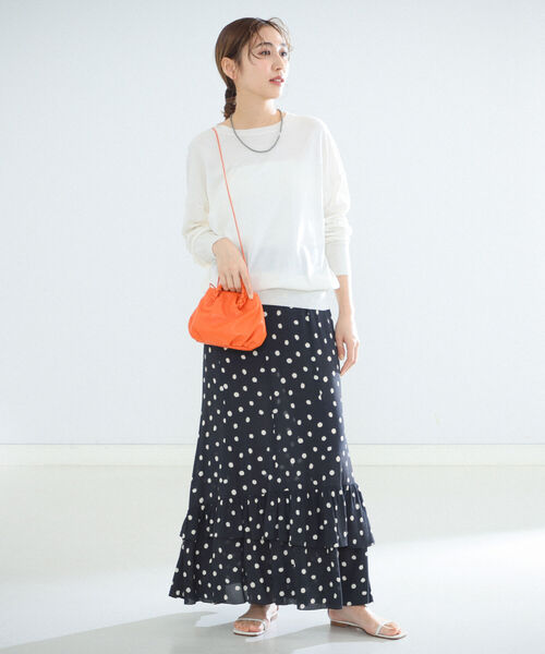 Demi-Luxe BEAMS（デミルクス ビームス）の「HEREU / BOMBON レザーバッグ（ショルダーバッグ・レディース・ライトブルー/ブラック/ダークブラウン/ホワイト系その他5/オレンジ・ONE SIZE）」の22枚目の写真