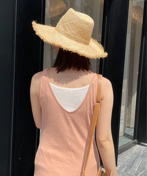 StyleSea（スタイルシー）の「バックVネックスリットワンピース（ワンピース・レディース・アイボリー/サーモンピンク/チャコール・FREE）」の9枚目の写真