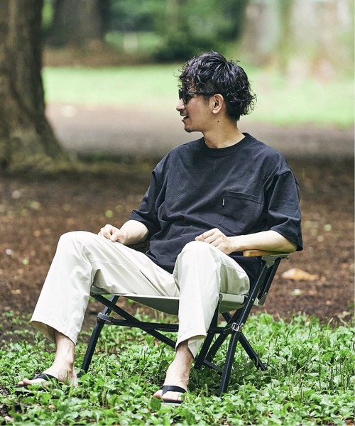 Snow Peak(スノーピーク)の「【Snow Peak×relume / スノーピーク】Circle Logo プリントTシャツ(Tシャツ/カットソー・メンズ・カーキ/ホワイト/ブラック/キャメル・MEDIUM/LARGE/SMALL)」の8枚目の写真