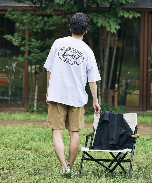 Snow Peak(スノーピーク)の「【Snow Peak×relume / スノーピーク】Circle Logo プリントTシャツ(Tシャツ/カットソー・メンズ・カーキ/ホワイト/ブラック/キャメル・MEDIUM/LARGE/SMALL)」の6枚目の写真