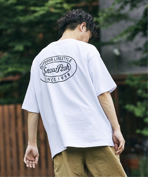 Snow Peak(スノーピーク)の「【Snow Peak×relume / スノーピーク】Circle Logo プリントTシャツ(Tシャツ/カットソー・メンズ・カーキ/ホワイト/ブラック/キャメル・MEDIUM/LARGE/SMALL)」の7枚目の写真