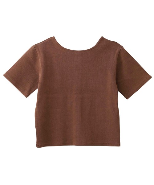 X-girl（エックスガール）の「2WAY S/S CARDIGAN（カーディガン/ボレロ・レディース・ブラウン/ブラック/ライトブルー/ホワイト・S/M）」の7枚目の写真