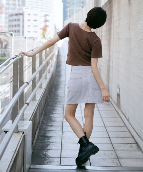 X-girl（エックスガール）の「2WAY S/S CARDIGAN（カーディガン/ボレロ・レディース・ブラウン/ブラック/ライトブルー/ホワイト・S/M）」の19枚目の写真