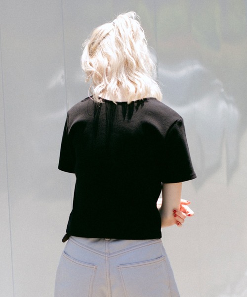 X-girl（エックスガール）の「2WAY S/S CARDIGAN（カーディガン/ボレロ・レディース・ブラウン/ブラック/ライトブルー/ホワイト・S/M）」の21枚目の写真