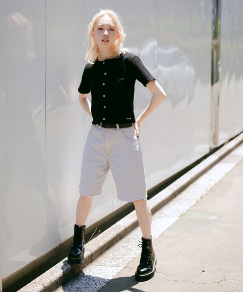 X-girl（エックスガール）の「2WAY S/S CARDIGAN（カーディガン/ボレロ・レディース・ブラウン/ブラック/ライトブルー/ホワイト・S/M）」の20枚目の写真