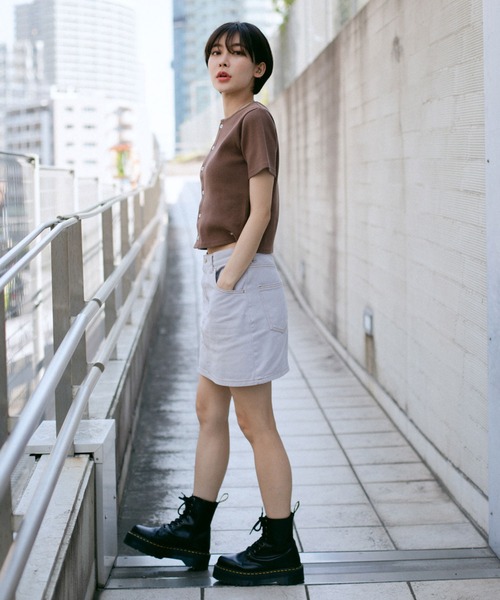 X-girl（エックスガール）の「2WAY S/S CARDIGAN（カーディガン/ボレロ・レディース・ブラウン/ブラック/ライトブルー/ホワイト・S/M）」の18枚目の写真