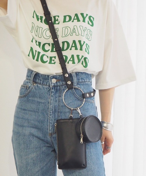 tiptop（ティップトップ）の「リングショルダーバッグ（ショルダーバッグ・レディース・ブラック/オレンジ/ブルー/アイボリー・FREE）」の5枚目の写真