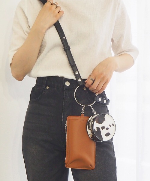 tiptop（ティップトップ）の「リングショルダーバッグ（ショルダーバッグ・レディース・ブラック/オレンジ/ブルー/アイボリー・FREE）」の6枚目の写真