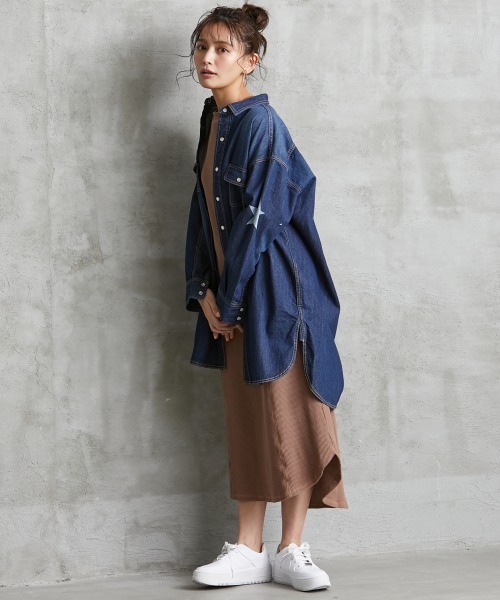 バックレースアップワッフルカットソーワンピース Fan ワンピース ローズファンファン ワンピース Rose 大きいサイズ Rose Fan Fan ローズファンファン のファッション