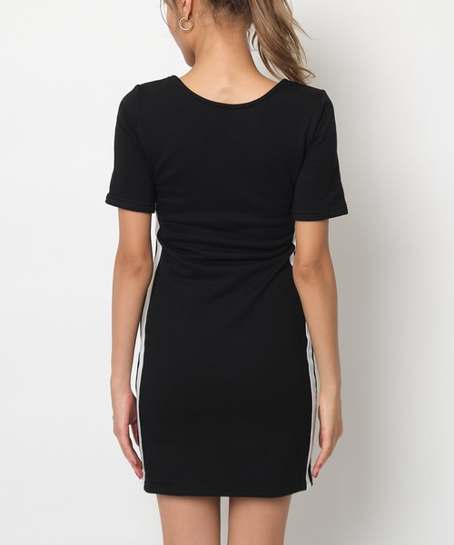 SPIRALGIRL（スパイラルガール）の「サイドラインミニ裏毛ワンピース（ワンピース・レディース・ブラック/グレー・FREE）」の17枚目の写真