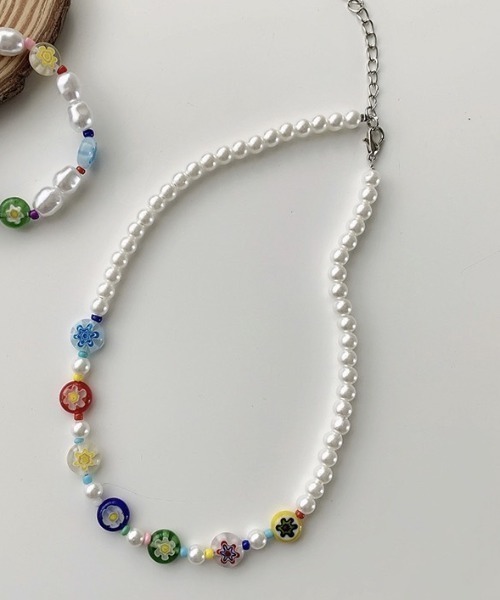 LAC-VERT（ラック・ヴェール）の「マスク/ネックレス2WAYフラワービーズチェーン（ネックレス・レディース・その他1/その他2/その他3/その他4/その他5/その他6/その他7/その他9/その他11/その他10・FREE）」の10枚目の写真