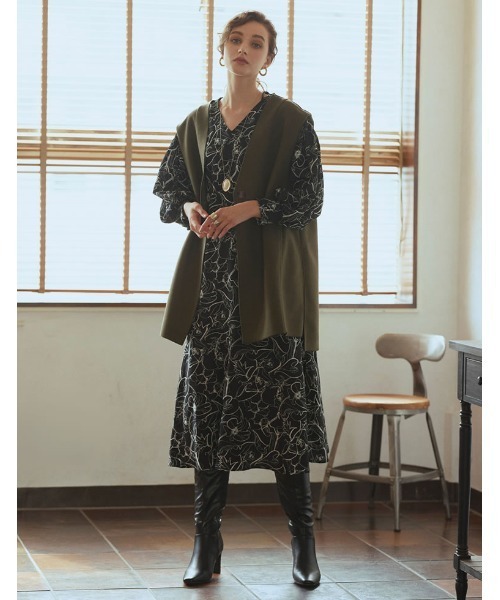 Re:EDIT（リエディ）の「フェイクレザーロングヒールブーツ（ブーツ・レディース・ダークブラウン/アイボリー/ブラック・SMALL/X-LARGE/LARGE/MEDIUM/XX-LARGE）」の7枚目の写真