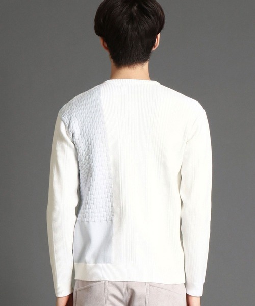 HIDEAWAYS NICOLE（ハイダウェイニコル）の「アミジキリカエランダムリブニット（ニット/セーター・メンズ・ブラック×グレー/ブラック/ホワイト系1/オフホワイト・LARGE/X-LARGE/MEDIUM）」の11枚目の写真