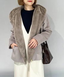 フードファー付きショートコート