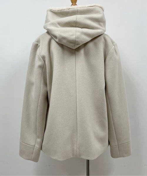 PICCIN(ピッチン)の「フードファー付きショートコート(その他アウター・レディース・グレー/サックスブルー/アイボリー・M/L)」の8枚目の写真