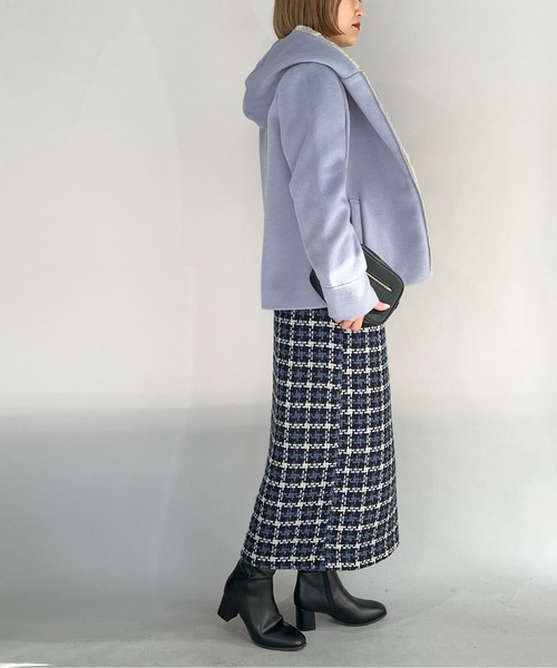 PICCIN(ピッチン)の「フードファー付きショートコート(その他アウター・レディース・グレー/サックスブルー/アイボリー・M/L)」の20枚目の写真