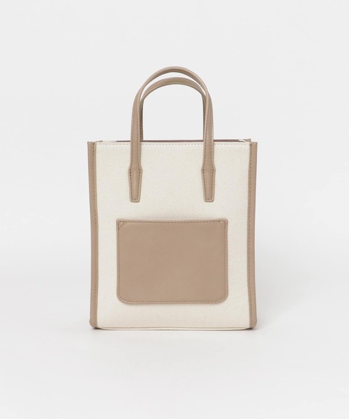 URBAN RESEARCH Sonny Label(アーバンリサーチサニーレーベル)の「パイピングスクエアトートバッグ(トートバッグ・レディース・グレー系その他/ブラック・ONE)」の3枚目の写真