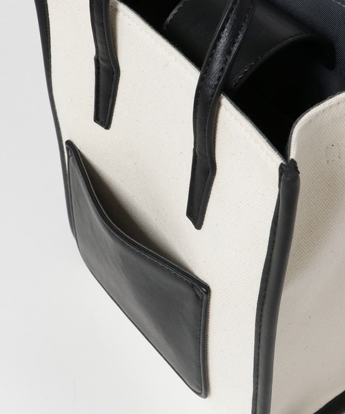 URBAN RESEARCH Sonny Label(アーバンリサーチサニーレーベル)の「パイピングスクエアトートバッグ(トートバッグ・レディース・グレー系その他/ブラック・ONE)」の7枚目の写真