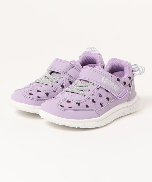 IFME(イフミー)の「IFME イフミー キッズ スニーカー【超軽量】 20-1809(スニーカー・キッズ・パープル/ベージュ/ホワイト・15.5cm/18.5cm/19.0cm/16.5cm/15.0cm/17.5cm/17.0cm/16.0cm/18.0cm)」の3枚目の写真