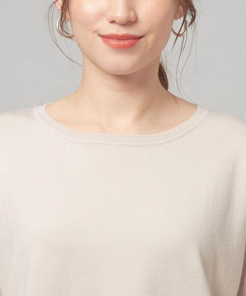 closet story（クローゼットストーリー）の「＜closet story（クローゼットストーリー）＞イージー ワイド サイドスリット ニット -ウォッシャブル-（ニット/セーター・レディース・ライトグレー/ライトブルー/オレンジ・FREE）」の7枚目の写真