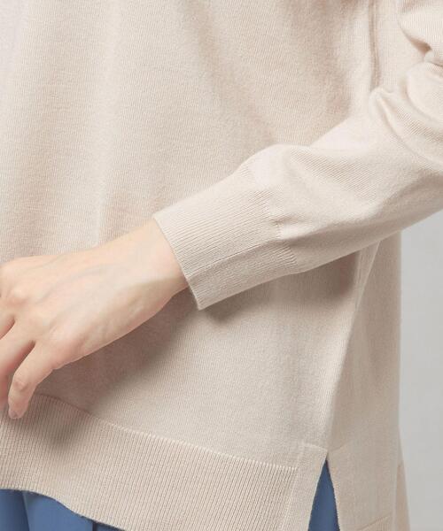 closet story（クローゼットストーリー）の「＜closet story（クローゼットストーリー）＞イージー ワイド サイドスリット ニット -ウォッシャブル-（ニット/セーター・レディース・ライトグレー/ライトブルー/オレンジ・FREE）」の9枚目の写真