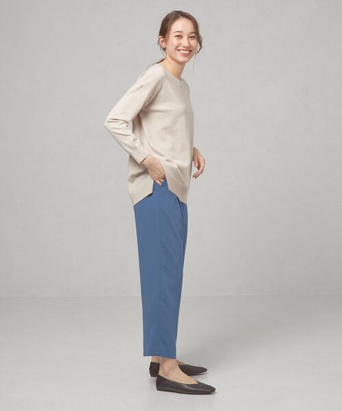 closet story（クローゼットストーリー）の「＜closet story（クローゼットストーリー）＞イージー ワイド サイドスリット ニット -ウォッシャブル-（ニット/セーター・レディース・ライトグレー/ライトブルー/オレンジ・FREE）」の15枚目の写真