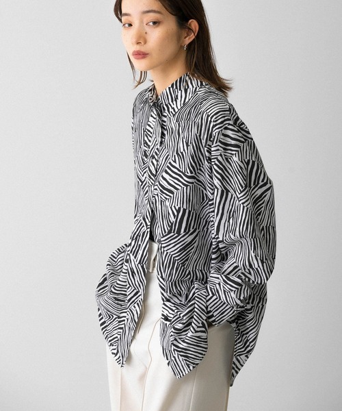 KBF（ケイビーエフ）の「ゼブラプリントロングスリーブシャツ（シャツ/ブラウス・レディース・ブラック系その他/ピンク系その他/ブラウン系その他・ONE）」の12枚目の写真