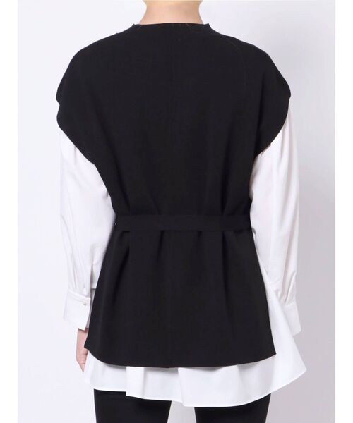 ELENDEEK（エレンディーク）の「アシメプリーツブラウスセットニット（ニット/セーター・レディース・ライトベージュ/ブラック・FREE）」の10枚目の写真