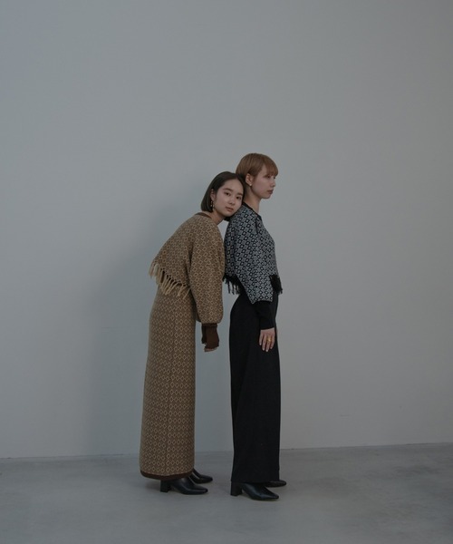 I_am（アイアム）の「jacquard straight skirt（スカート・レディース・ブラック/ブラウン・FREE）」の9枚目の写真