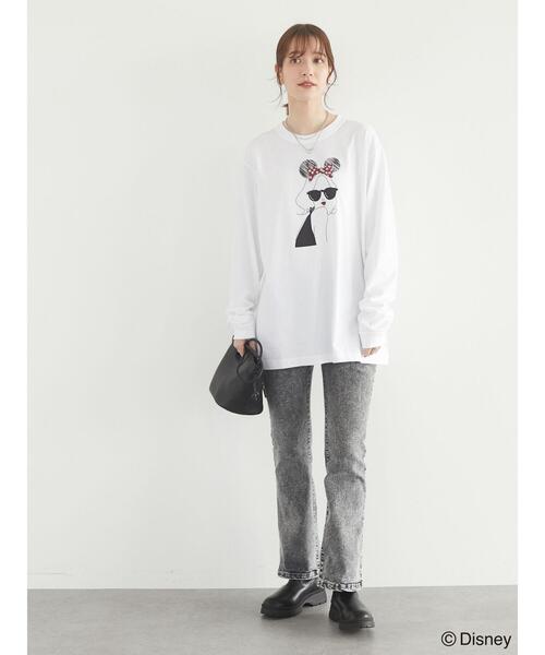 Green Parks(グリーンパークス)の「■minnie/リボンレディロンT*(Tシャツ/カットソー・レディース・ホワイト・FREE)」の13枚目の写真