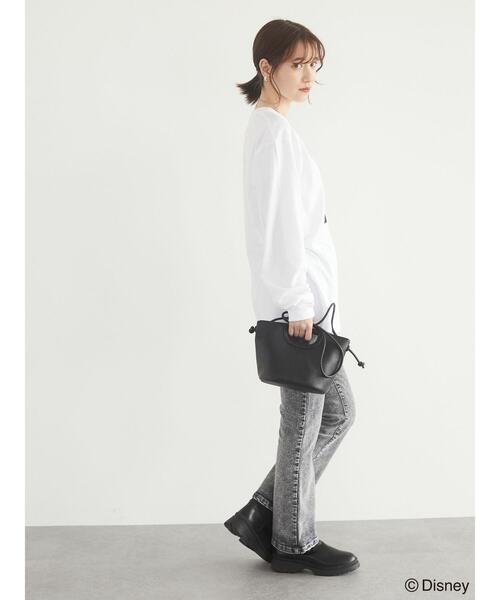 Green Parks(グリーンパークス)の「■minnie/リボンレディロンT*(Tシャツ/カットソー・レディース・ホワイト・FREE)」の11枚目の写真