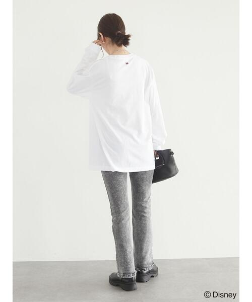 Green Parks(グリーンパークス)の「■minnie/リボンレディロンT*(Tシャツ/カットソー・レディース・ホワイト・FREE)」の3枚目の写真