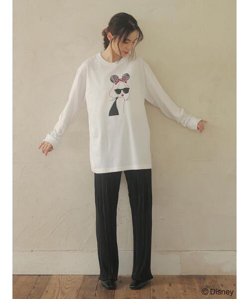 Green Parks(グリーンパークス)の「■minnie/リボンレディロンT*(Tシャツ/カットソー・レディース・ホワイト・FREE)」の17枚目の写真