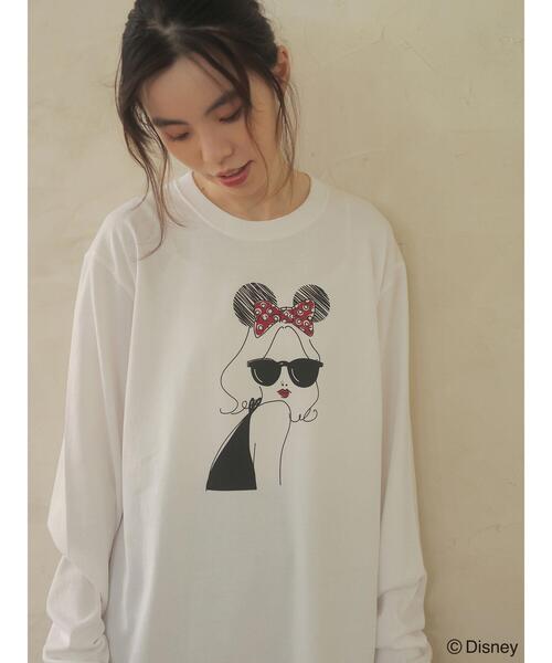 Green Parks(グリーンパークス)の「■minnie/リボンレディロンT*(Tシャツ/カットソー・レディース・ホワイト・FREE)」の15枚目の写真