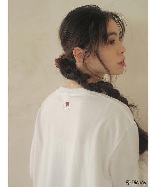 Green Parks(グリーンパークス)の「■minnie/リボンレディロンT*(Tシャツ/カットソー・レディース・ホワイト・FREE)」の7枚目の写真