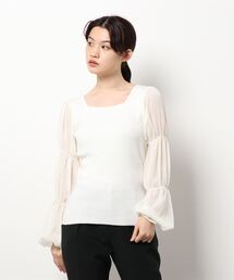 ANDGEEBEE | シアースリーブニット(ニット/セーター)