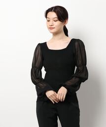 ANDGEEBEE | シアースリーブニット(ニット/セーター)