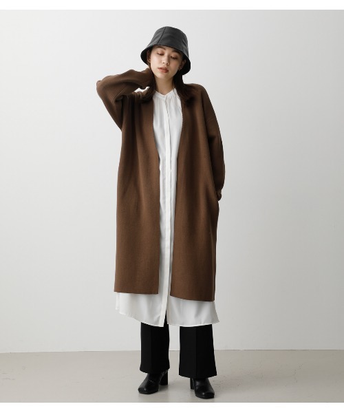 AZUL by moussy(アズールバイマウジー)の「SWEATTER TOPPER CARDIGAN/セータートッパーカーディガン(カーディガン/ボレロ・レディース・ブラック/ブラウン/杢グレー・FREE)」の1枚目の写真