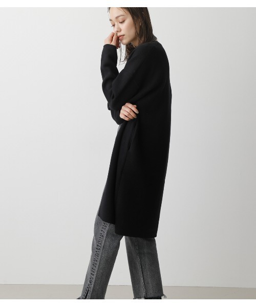 AZUL by moussy(アズールバイマウジー)の「SWEATTER TOPPER CARDIGAN/セータートッパーカーディガン(カーディガン/ボレロ・レディース・ブラック/ブラウン/杢グレー・FREE)」の4枚目の写真