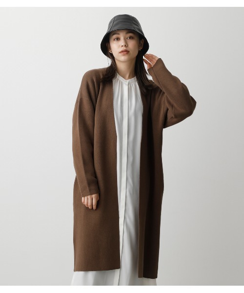 AZUL by moussy(アズールバイマウジー)の「SWEATTER TOPPER CARDIGAN/セータートッパーカーディガン(カーディガン/ボレロ・レディース・ブラック/ブラウン/杢グレー・FREE)」の5枚目の写真