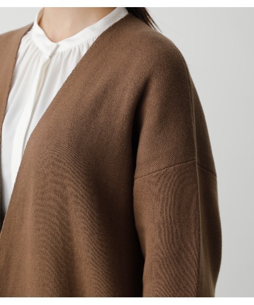 AZUL by moussy(アズールバイマウジー)の「SWEATTER TOPPER CARDIGAN/セータートッパーカーディガン(カーディガン/ボレロ・レディース・ブラック/ブラウン/杢グレー・FREE)」の9枚目の写真
