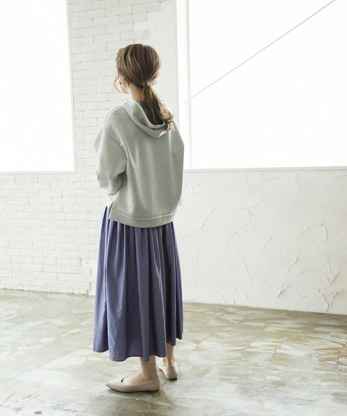 Emilyan(エミリアン)の「【2021A/W】【WEB限定】 ダブルフェイクスエード・サイドスリットパーカー(パーカー・レディース・ライトグレー/ブルーグレー/モカ・9号)」の15枚目の写真