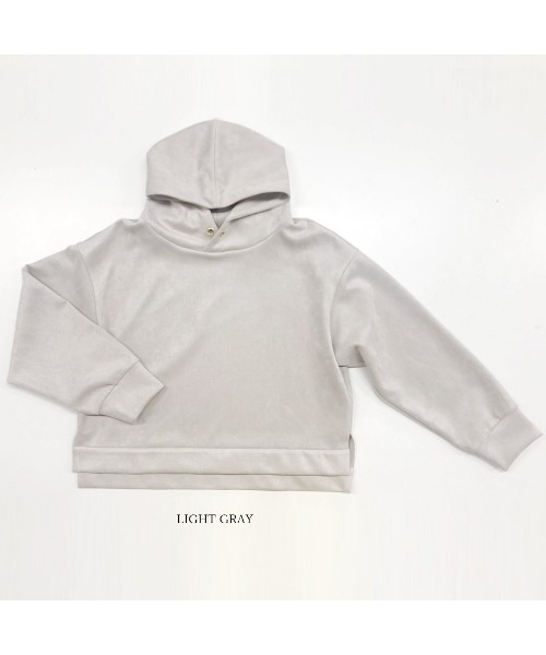 Emilyan(エミリアン)の「【2021A/W】【WEB限定】 ダブルフェイクスエード・サイドスリットパーカー(パーカー・レディース・ライトグレー/ブルーグレー/モカ・9号)」の18枚目の写真