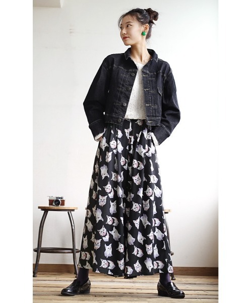 zootie(ズーティー)の「ねこ・ネコ・猫・CAT ロングワイドパンツ(その他パンツ・レディース・ブラック系その他/ブラック系その他2/ベージュ系その他・フリー)」の7枚目の写真