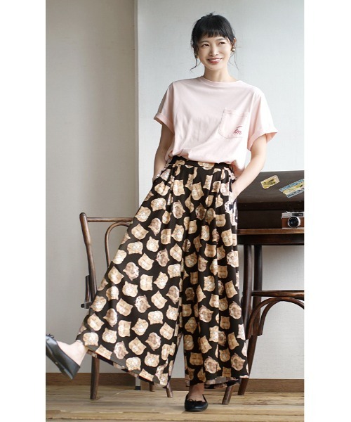 zootie(ズーティー)の「ねこ・ネコ・猫・CAT ロングワイドパンツ(その他パンツ・レディース・ブラック系その他/ブラック系その他2/ベージュ系その他・フリー)」の13枚目の写真